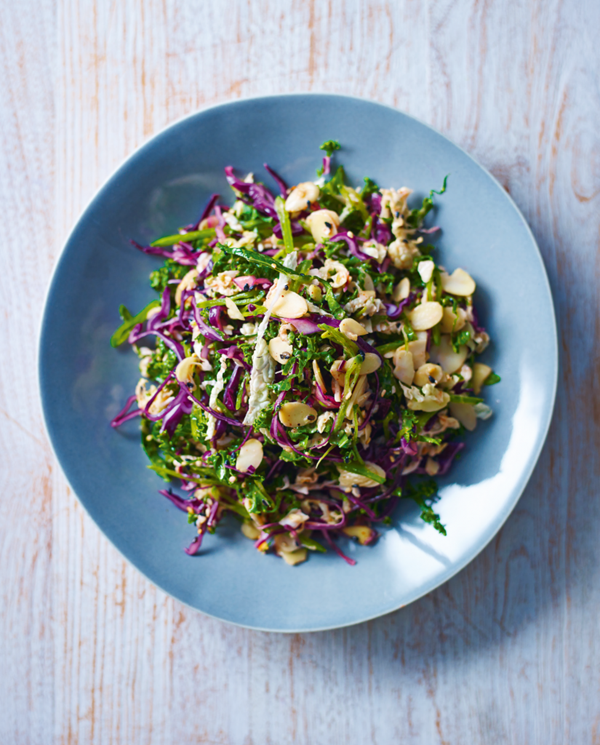 Raw Chinese leaf rainbow 'coleslaw'