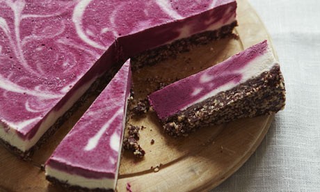 Raw chocolate cherry mousse cake
