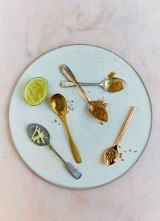 Raw ginger with salt and lime
