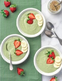 Raw green buckwheat bowl