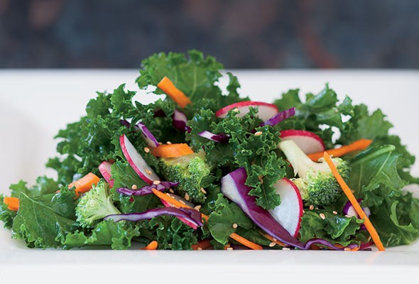 Raw kale salad