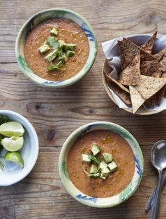 Raw Mexican gazpacho soup