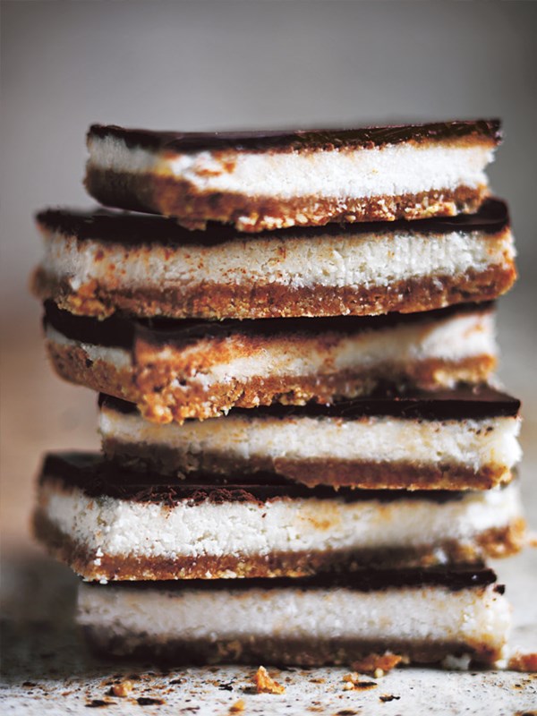 Raw peppermint slice