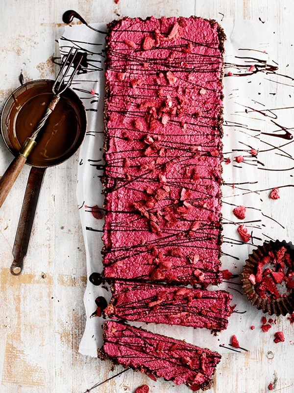 Raw strawberry tart