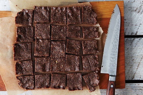 Raw vegan chocolate coconut bars
