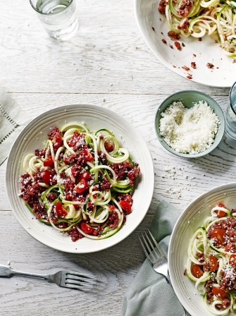 Raw vegan spag bowl
