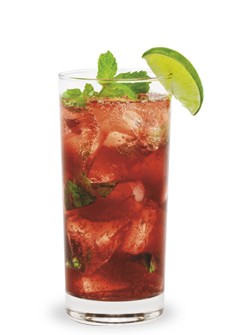 Razz or peach flavored mojitos