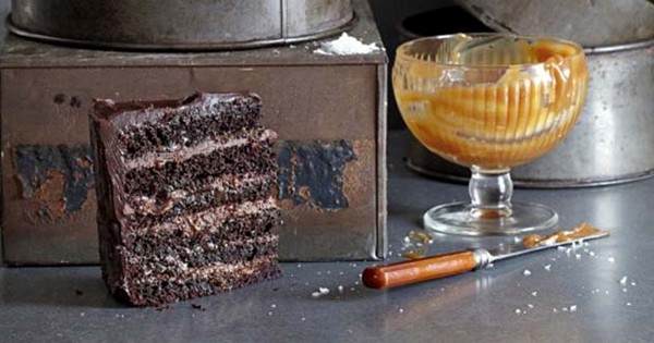 Really decadent chocolate and salted caramel mousse cake