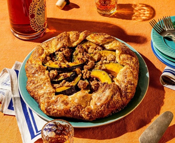 Rebecca's crumble-topped kabocha squash galette
