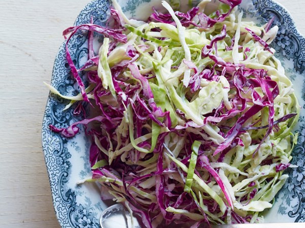 Red-and-green coleslaw