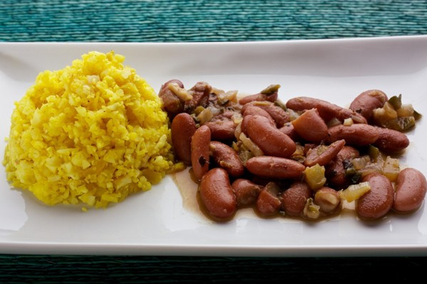Red beans and cauliflower rice
