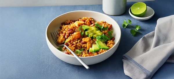 Red beans and rice casserole with plantains 