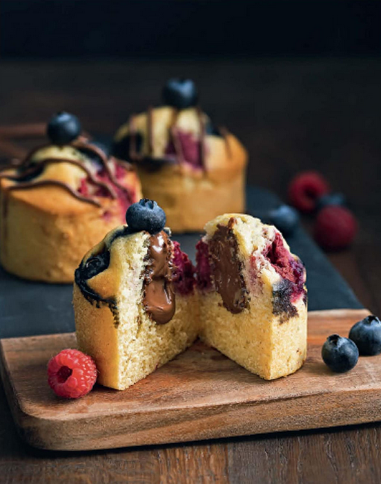 Red berry and Nutella muffins