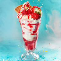 Red berry knickerbocker glory
