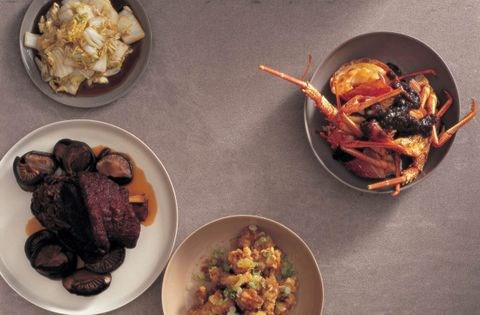 Red-braised pork hock with shiitake mushrooms