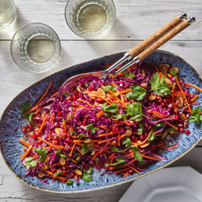 Red cabbage & pomegranate salad