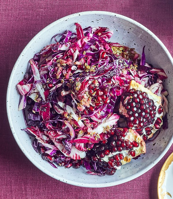 Red cabbage & radicchio slaw
