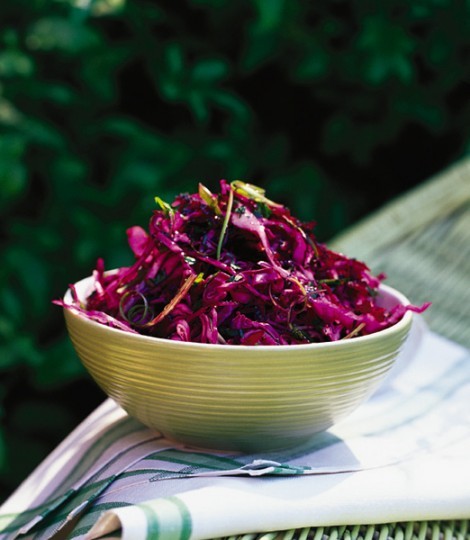 Red cabbage and beetroot salad
