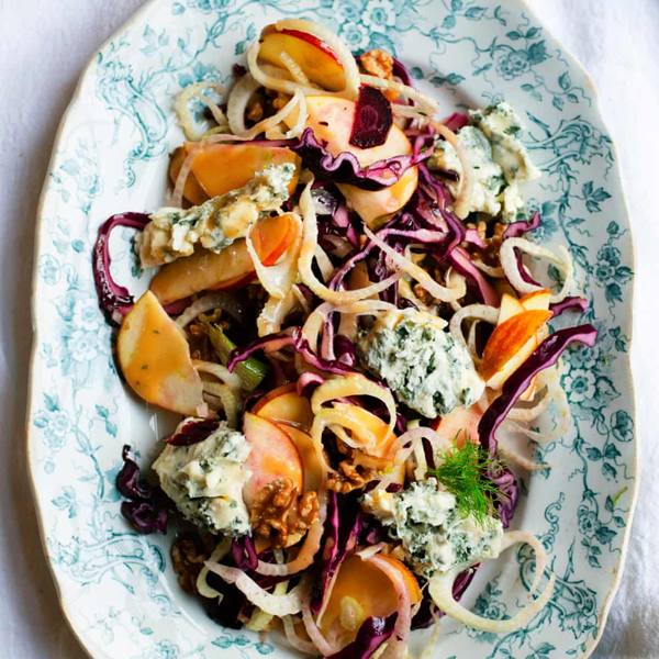 Red cabbage, blue cheese, maple [salad]