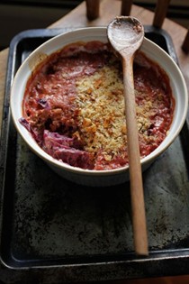 Red cabbage gratin