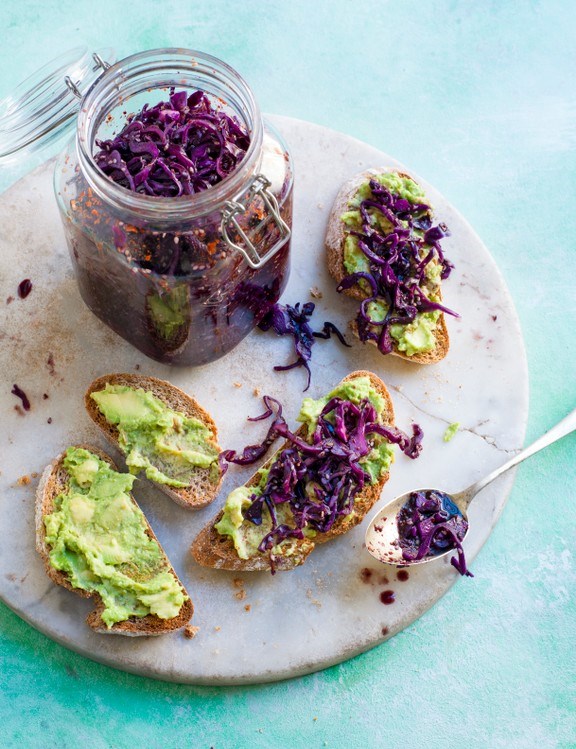Red cabbage kimchi