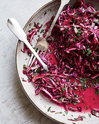 Red cabbage slaw