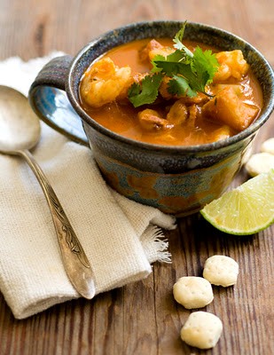 Red chile seafood chowder