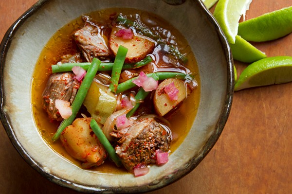 Red chile short rib soup (Mole de olla)