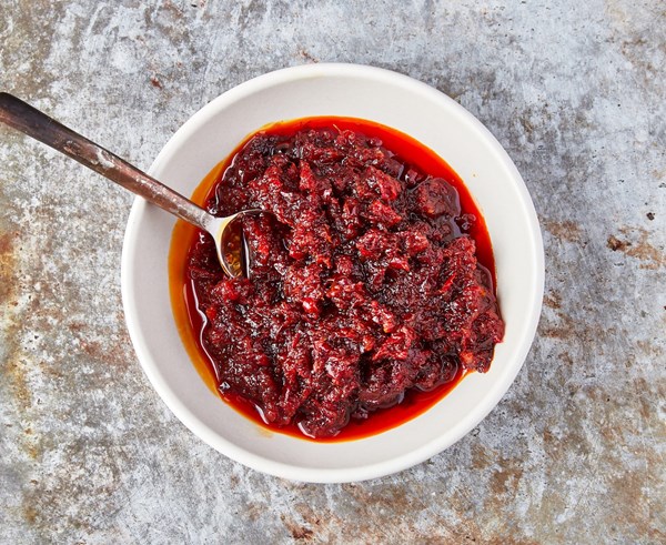 Red chili and shallot sambal