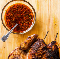 Red chimichurri sauce