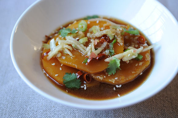 Red cooked butternut squash
