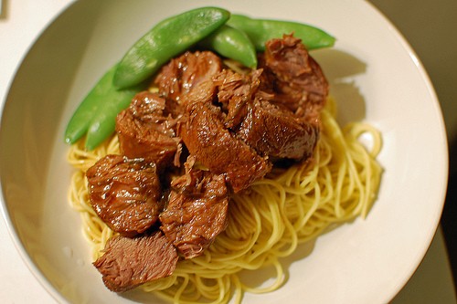 Red-cooked pig cheeks 