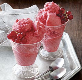 Red currant and ginger sorbet