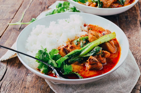 Red curry chicken