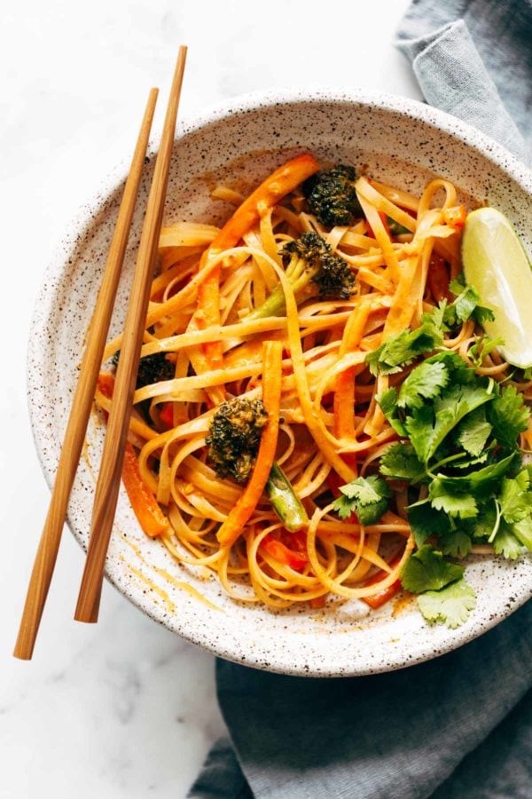 Red curry noodles
