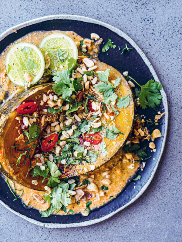 Red curry pumpkin with typhoon shelter crumb