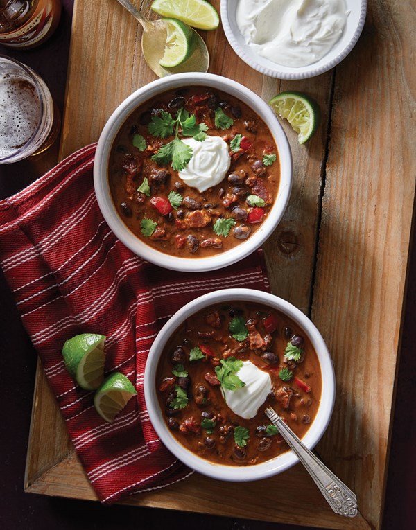 Red-eye black bean soup