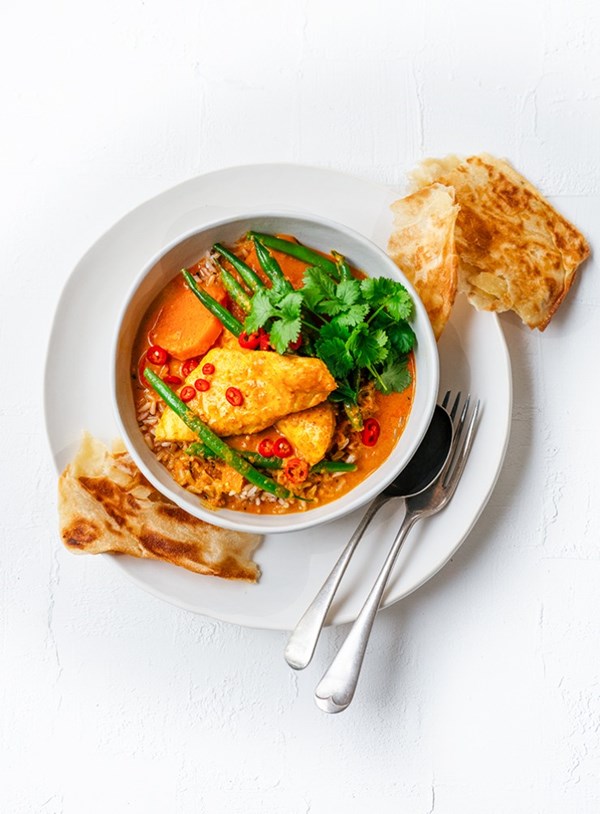Red fish curry