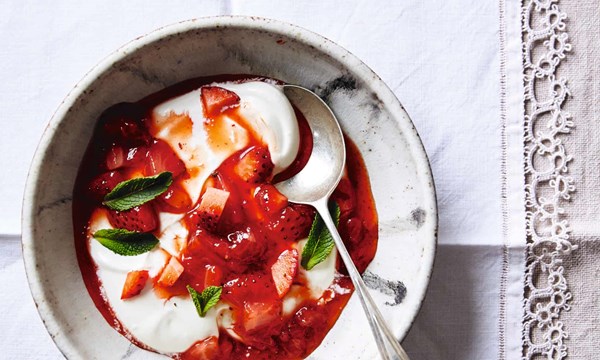 Red, hot and cool strawberries