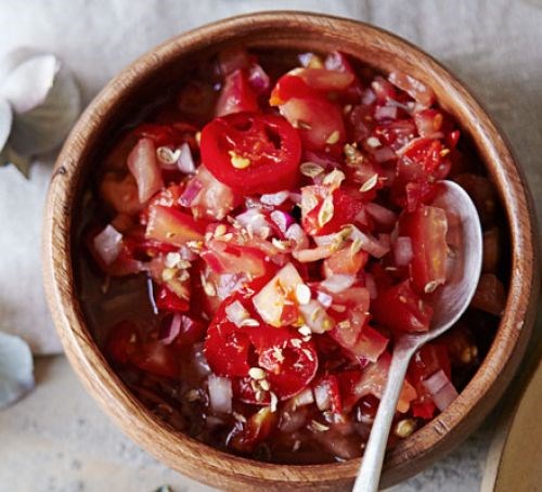 Red jalapeño relish 