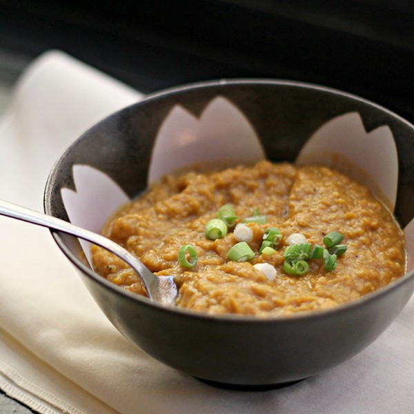 Red lentil coconut soup