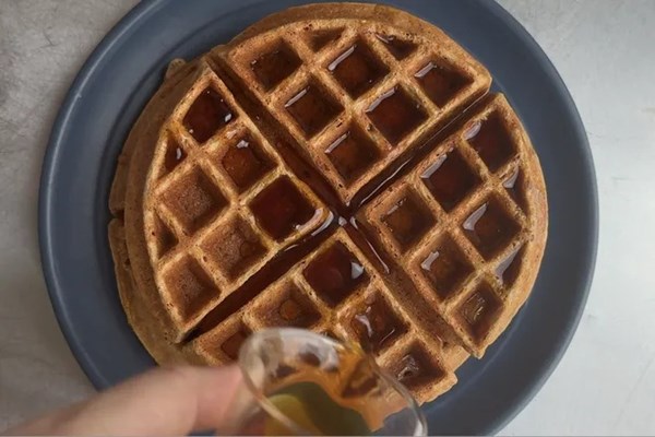 Red lentil protein waffles