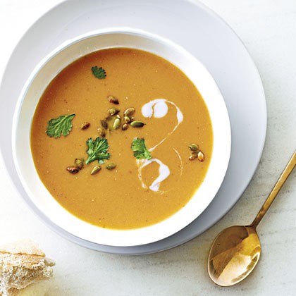 Red lentil-pumpkin soup