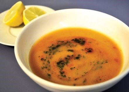 Red lentil vegetable soup (Shorabit adas)