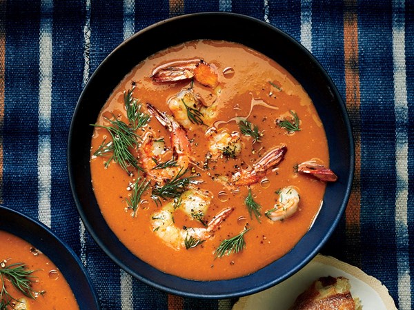 Red miso shrimp bisque