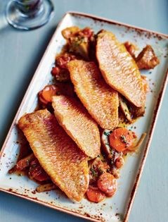 Red mullet escabèche with saffron (Escabèche de rouget au safran)