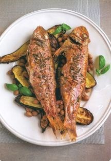 Red mullet with courgettes