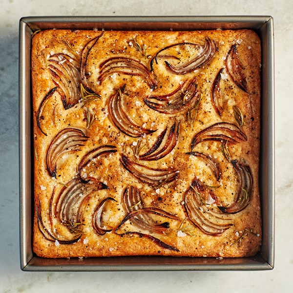 Red onion and rosemary focaccia 