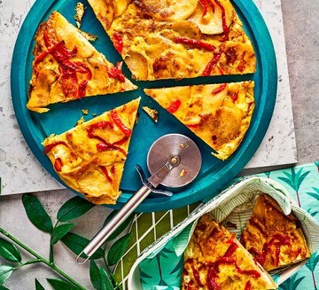 Red pepper & potato omelette