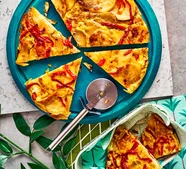 Red pepper & potato omelette